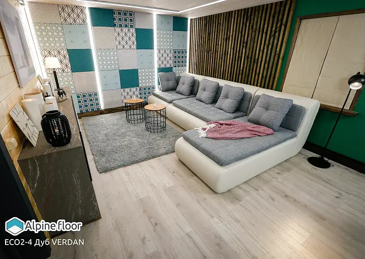 SPC ламинат Alpine Floor Real Wood Дуб Verdan ECO 2-4 - фото интерьера