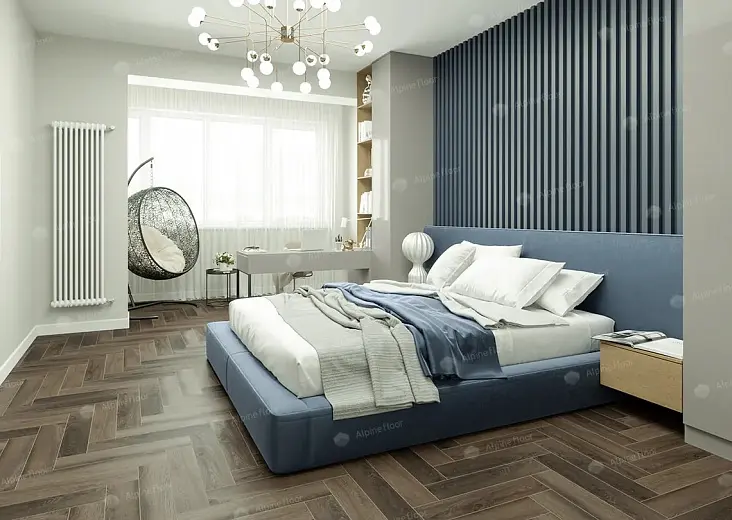 Кварц-виниловая плитка Alpine Floor Parquet LVT Фафнир ECO 16-16 - фото интерьера