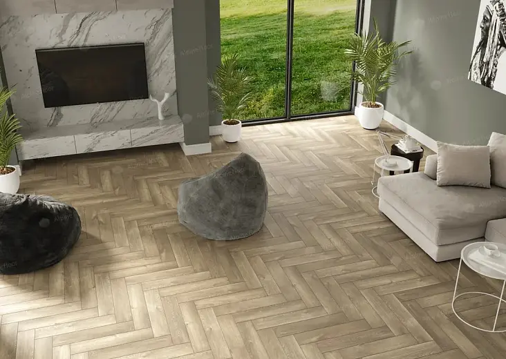 SPC ламинат Alpine Floor Parquet Light Дуб Натуральный Отбеленный ECO 13-5 - фото интерьера