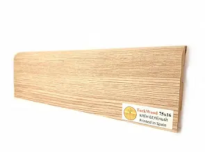 Плинтус TeckWood Ламинированный 75х16 мм Клен Беленый