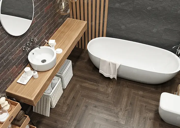 Кварц-виниловая плитка Alpine Floor Parquet LVT Дуб Альферац ЕСО 16-22 - фото интерьера