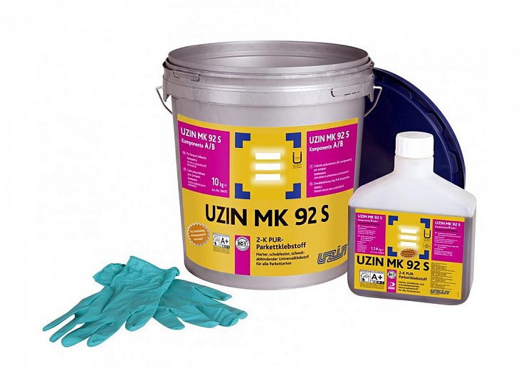 Паркетная химия Uzin Клей полиуретановый Uzin MK 92 S (10кг)
