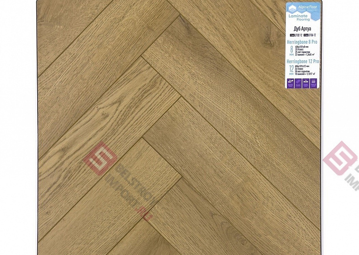 Ламинат Alpine Floor Herringbone 8 Pro Дуб Артуа LF102-12