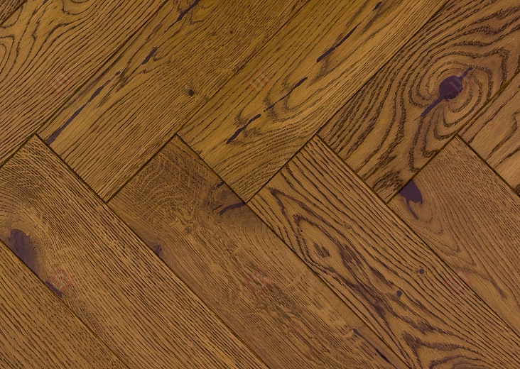 Инженерная доска Golden Wood английская ёлка Дуб Шафран рустик