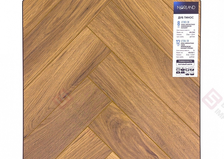Ламинат Norland Herringbone Elegant Strong Дуб Тинос LF304-38