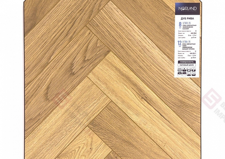 Ламинат Norland Herringbone Elegant Strong Дуб Рива LF304-35