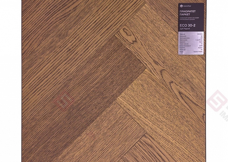 Каменный паркет с натуральным шпоном Alpine Floor Приоритет Паркет Дуб Редкий ECO 30-2