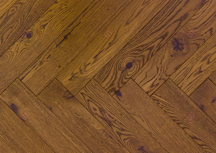 Инженерная доска Golden Wood английская ёлка Дуб Шафран рустик