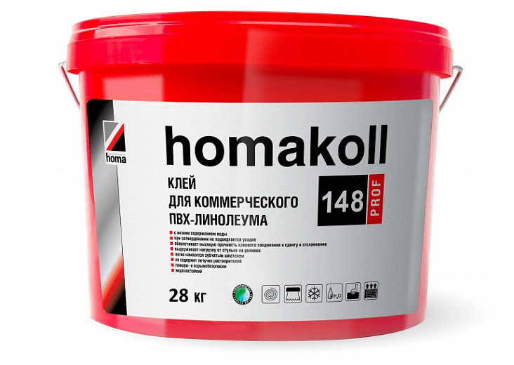 Клей Homakoll для коммерческого линолеума 148 Prof (28 кг)