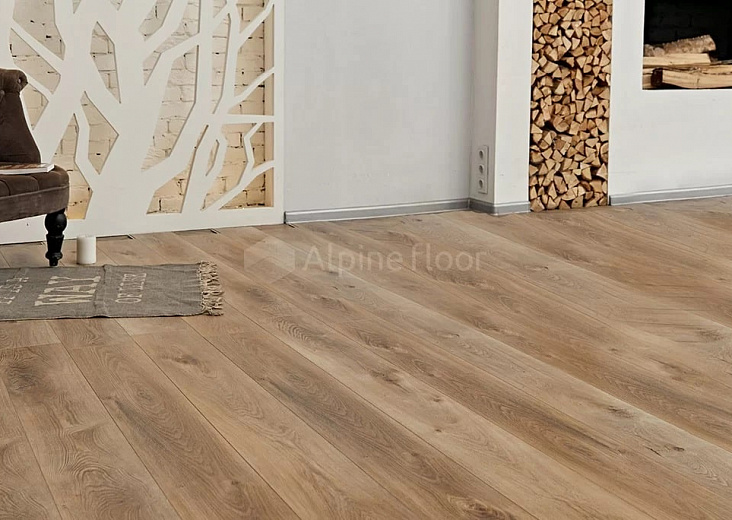 Виниловые полы Alpine Floor Premium XL Дуб Природный Изысканный ABA ECO 7-6 - фото интерьера