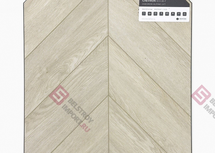 Клеевая кварцвиниловая плитка Alpine Floor Chevron LVT Сонома ECO 20-7