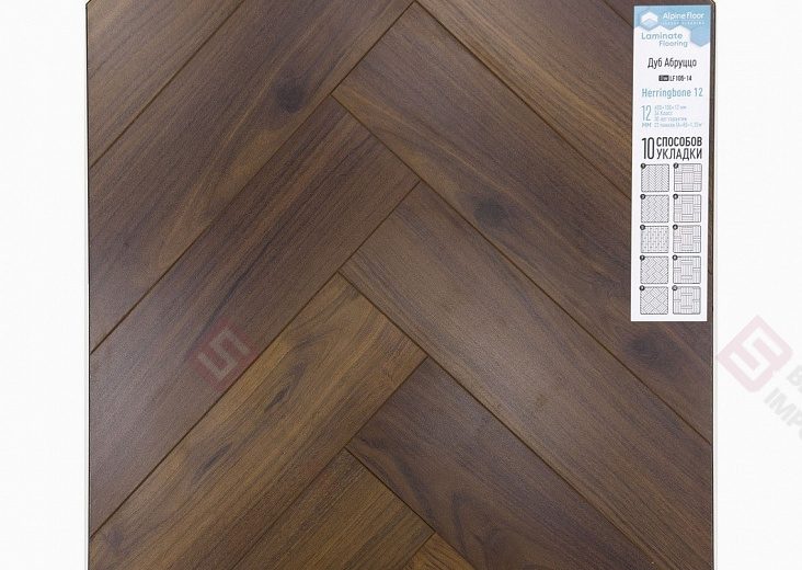 Ламинат Alpine Floor Herringbone 10 Дуб Абруццо LF107-14