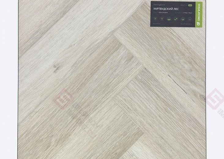 SPC ламинат Decorifica Herringbone Хартвудский Лес
