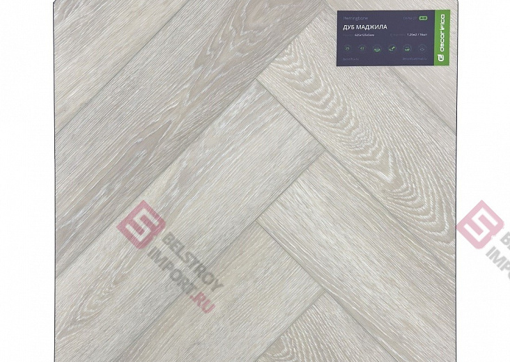 SPC ламинат Decorifica Herringbone Дуб Маджила