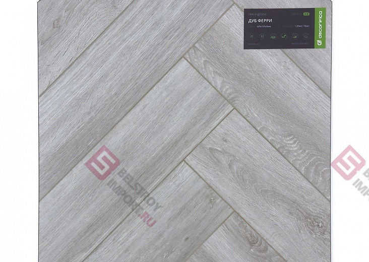 SPC ламинат Decorifica Herringbone Дуб Ферри