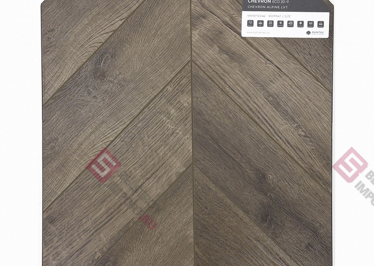 Клеевая кварцвиниловая плитка Alpine Floor Chevron LVT Дуб Антарес ECO 20-9